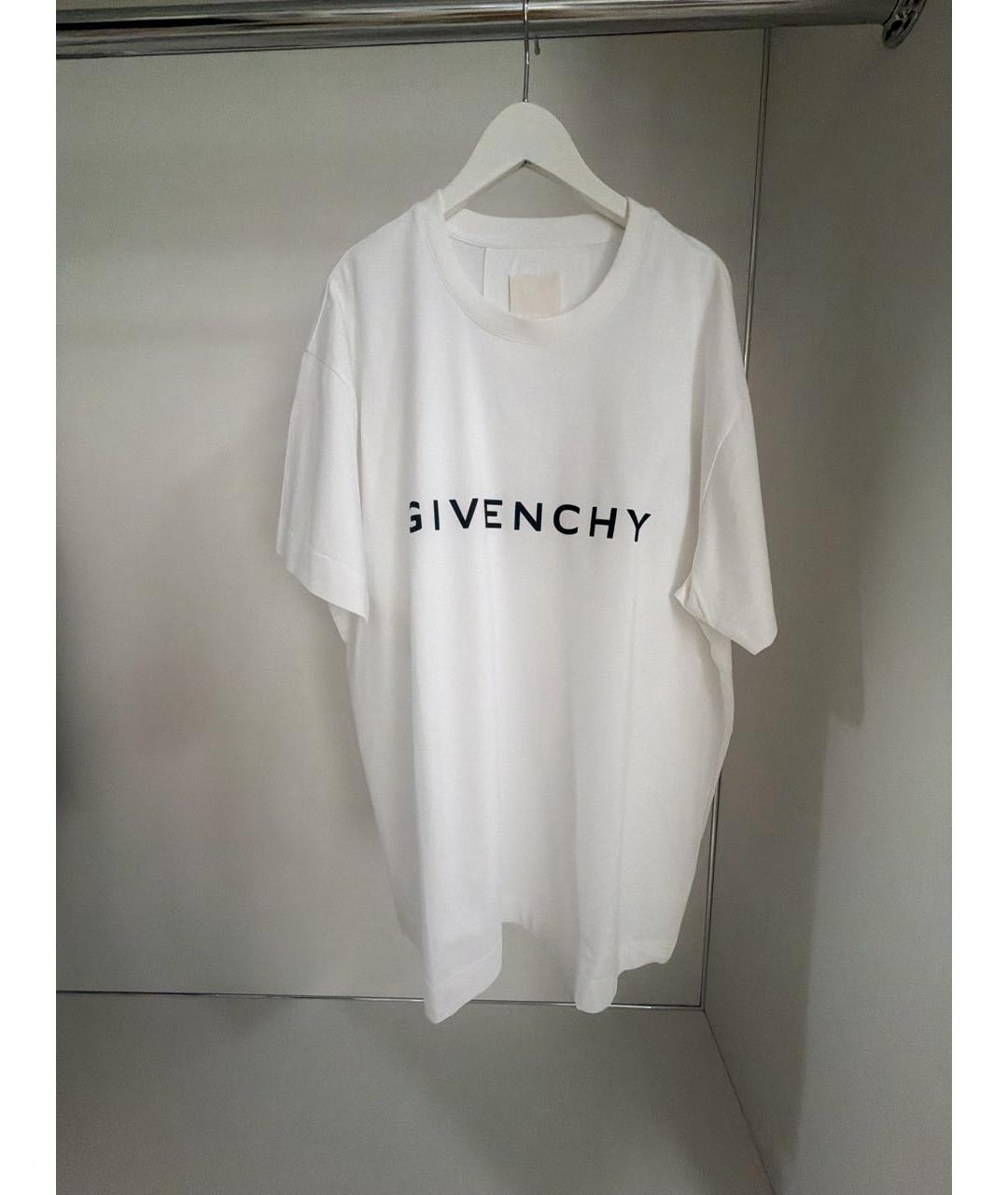 GIVENCHY Белая хлопко-эластановая футболка, фото 7