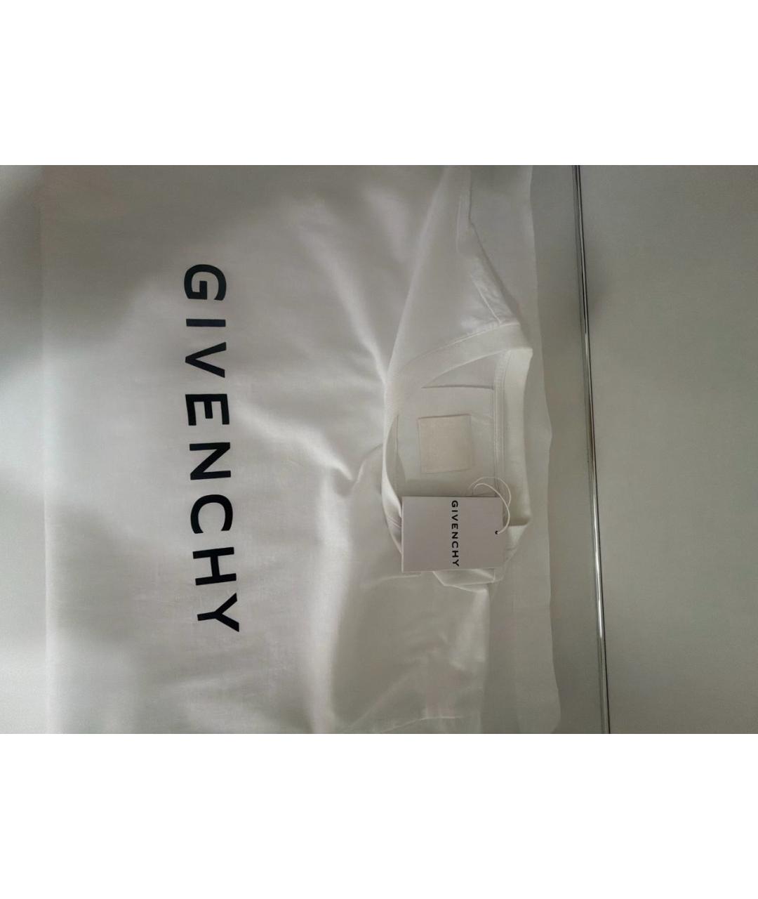 GIVENCHY Белая хлопко-эластановая футболка, фото 4