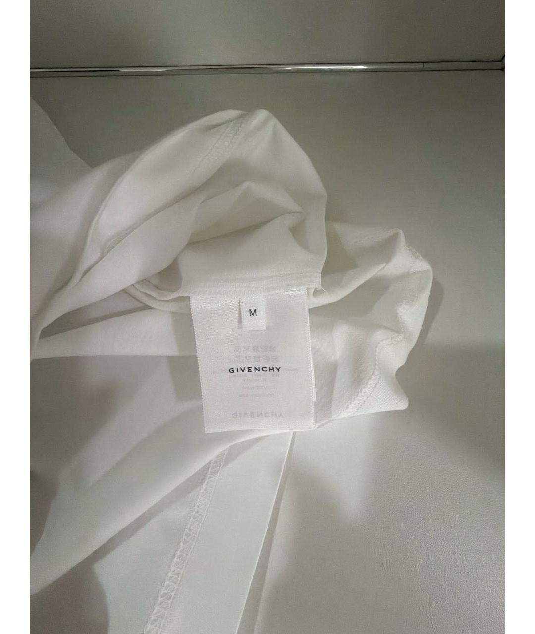 GIVENCHY Белая хлопко-эластановая футболка, фото 6