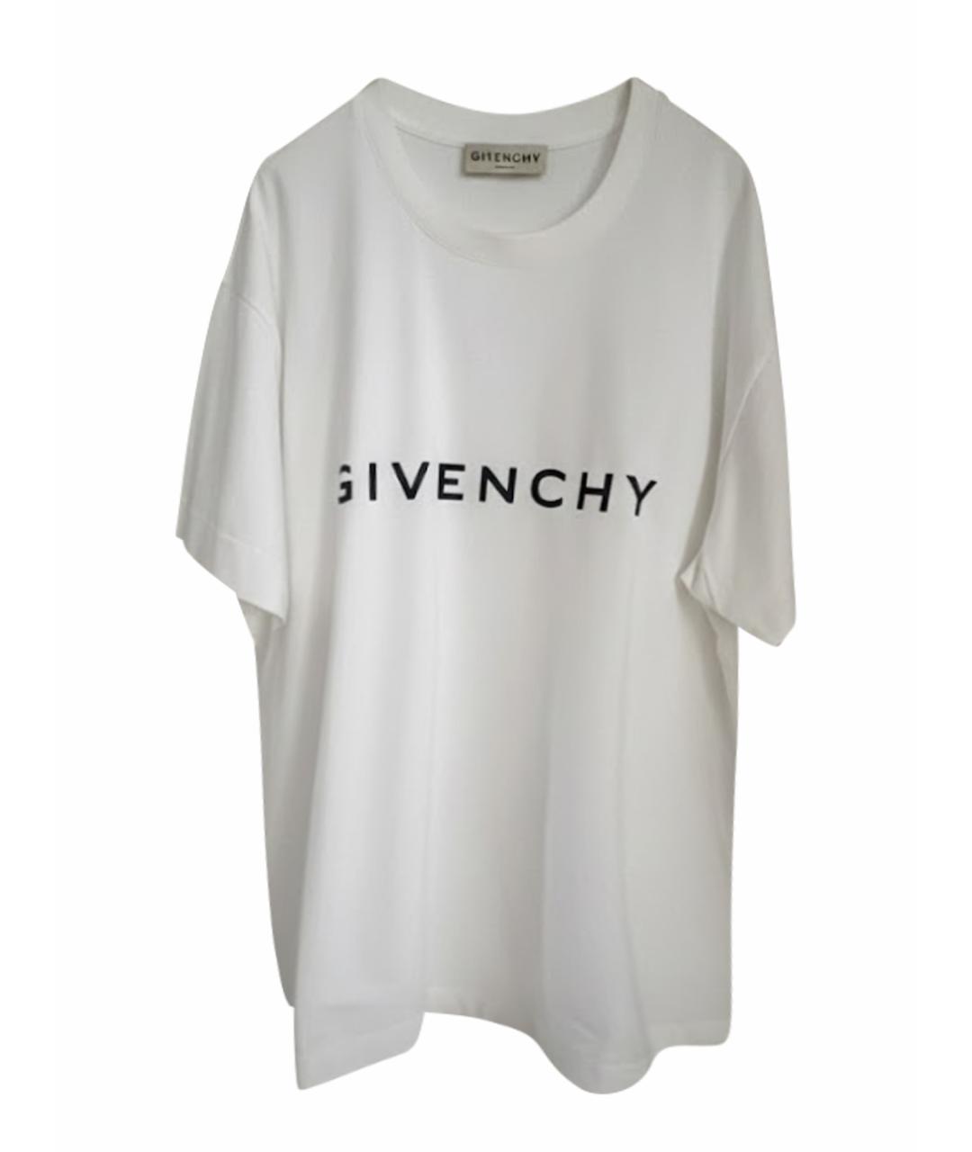 GIVENCHY Белая хлопко-эластановая футболка, фото 1