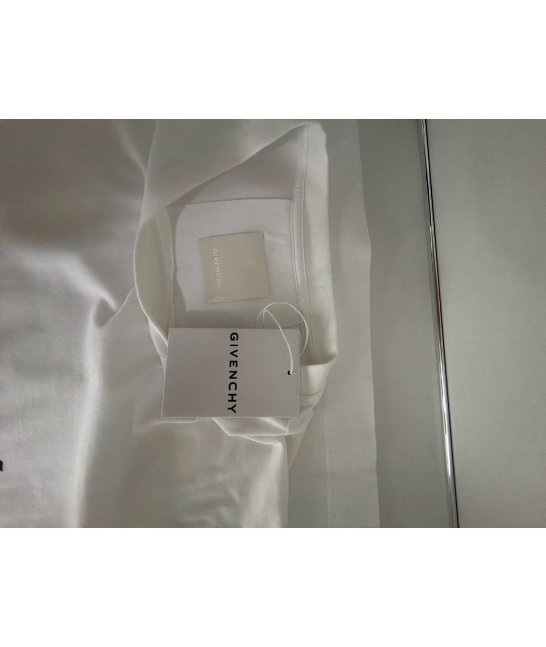 GIVENCHY Белая хлопко-эластановая футболка, фото 3