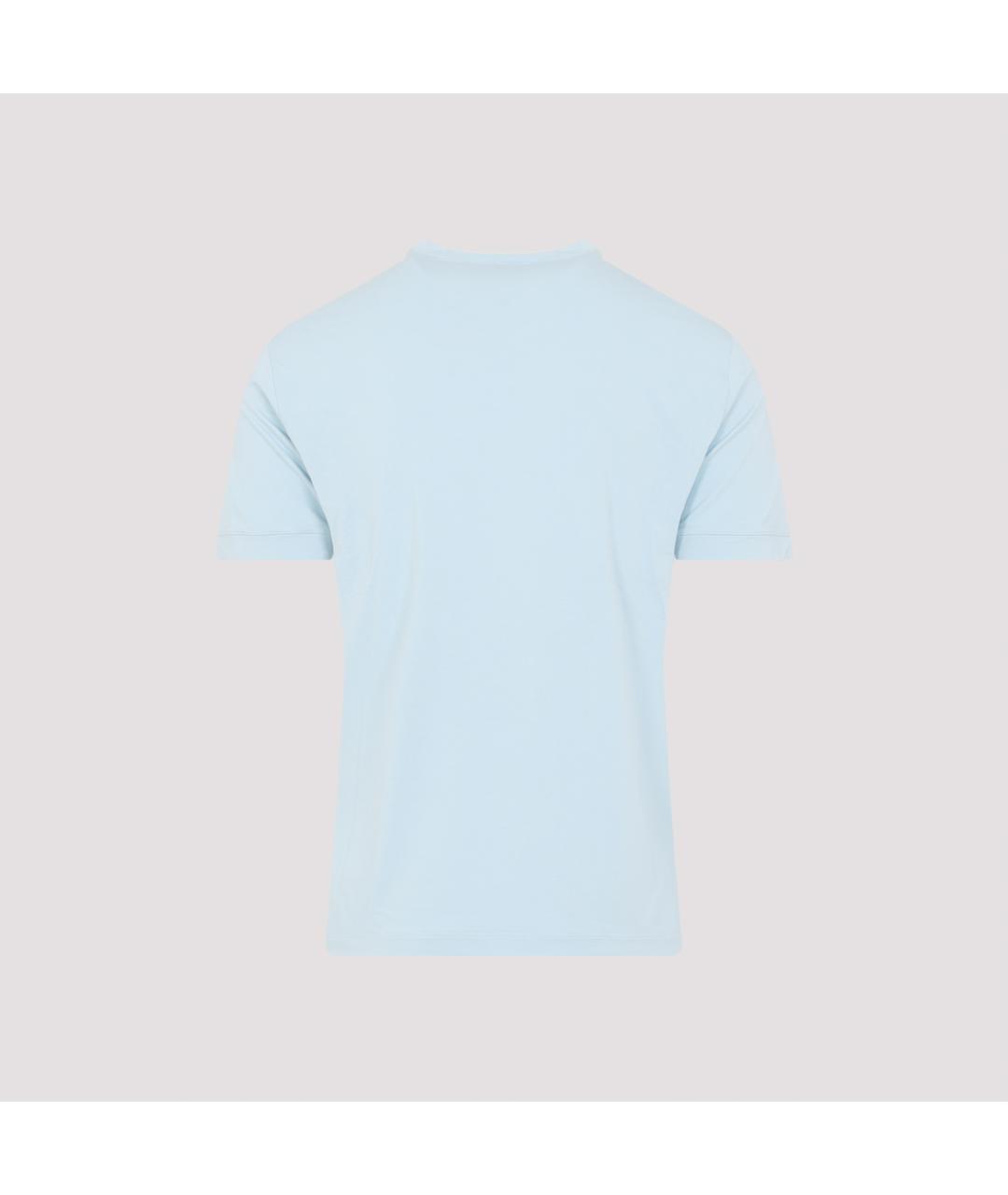 GIORGIO ARMANI Голубая вискозная футболка, фото 2