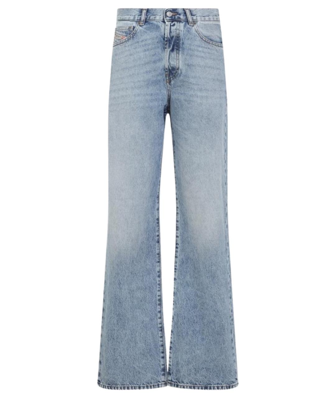 DIESEL Голубые хлопковые прямые джинсы, фото 1