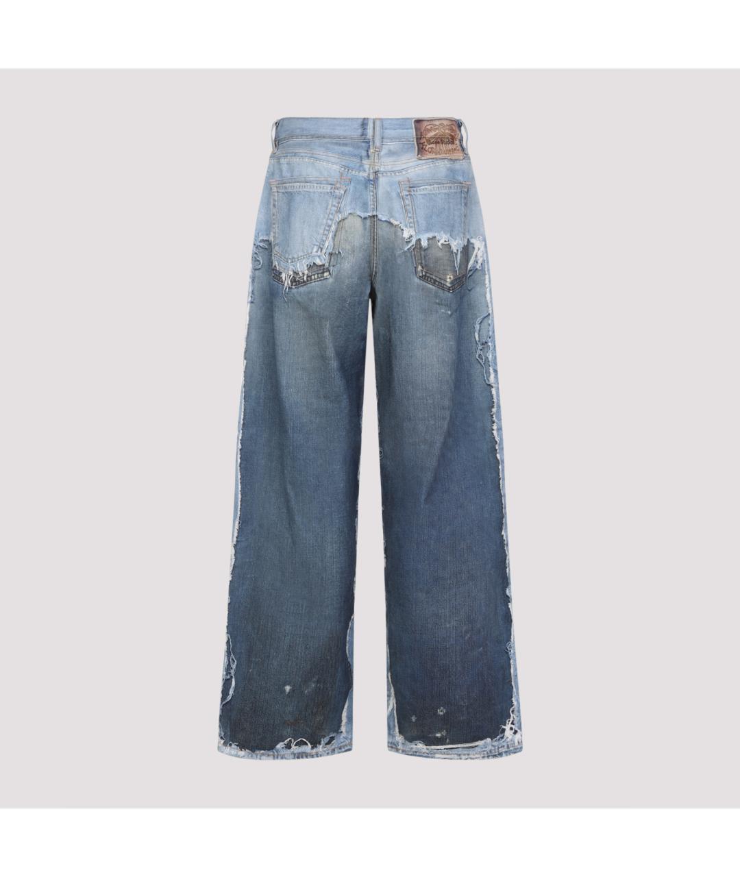 ACNE STUDIOS Синие хлопковые прямые джинсы, фото 2