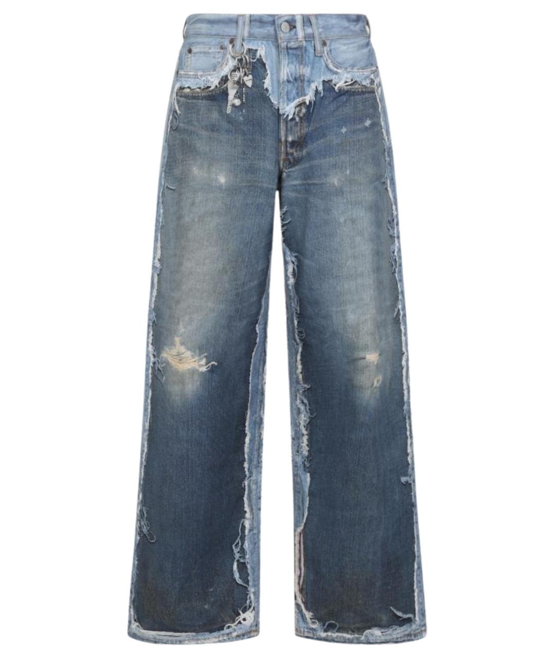 ACNE STUDIOS Синие хлопковые прямые джинсы, фото 1