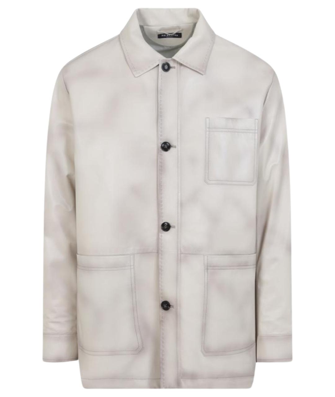 KITON Бежевая кожаная куртка, фото 1