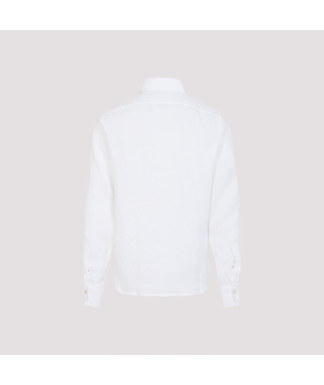 KITON Белая льняная кэжуал рубашка, фото 2