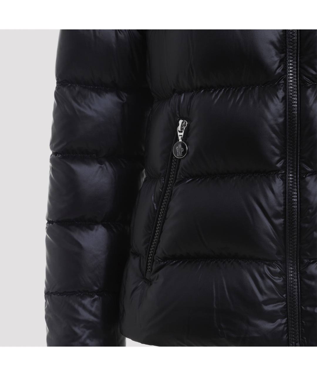 MONCLER Черный полиамидовый пуховик, фото 3