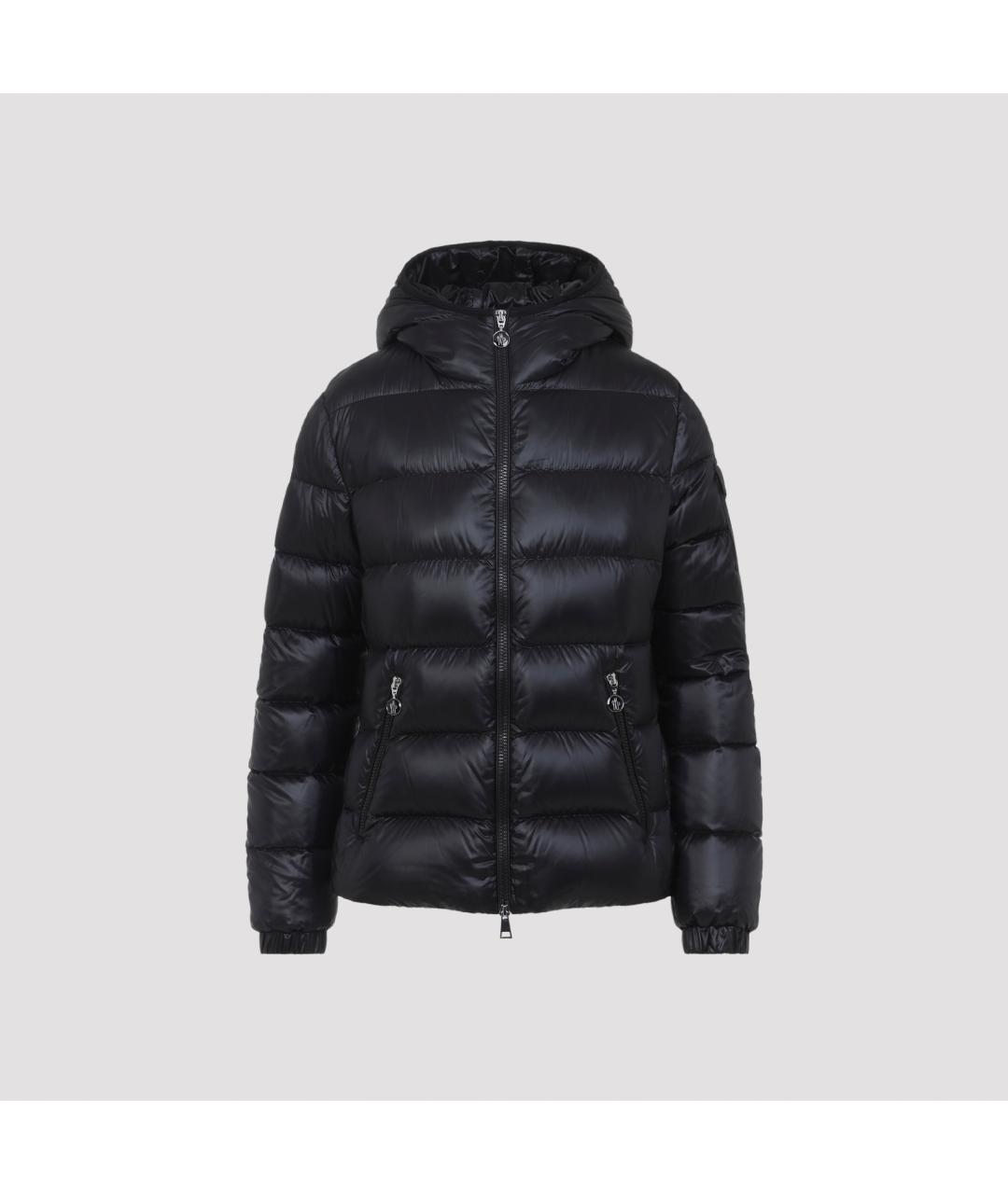 MONCLER Черный полиамидовый пуховик, фото 5