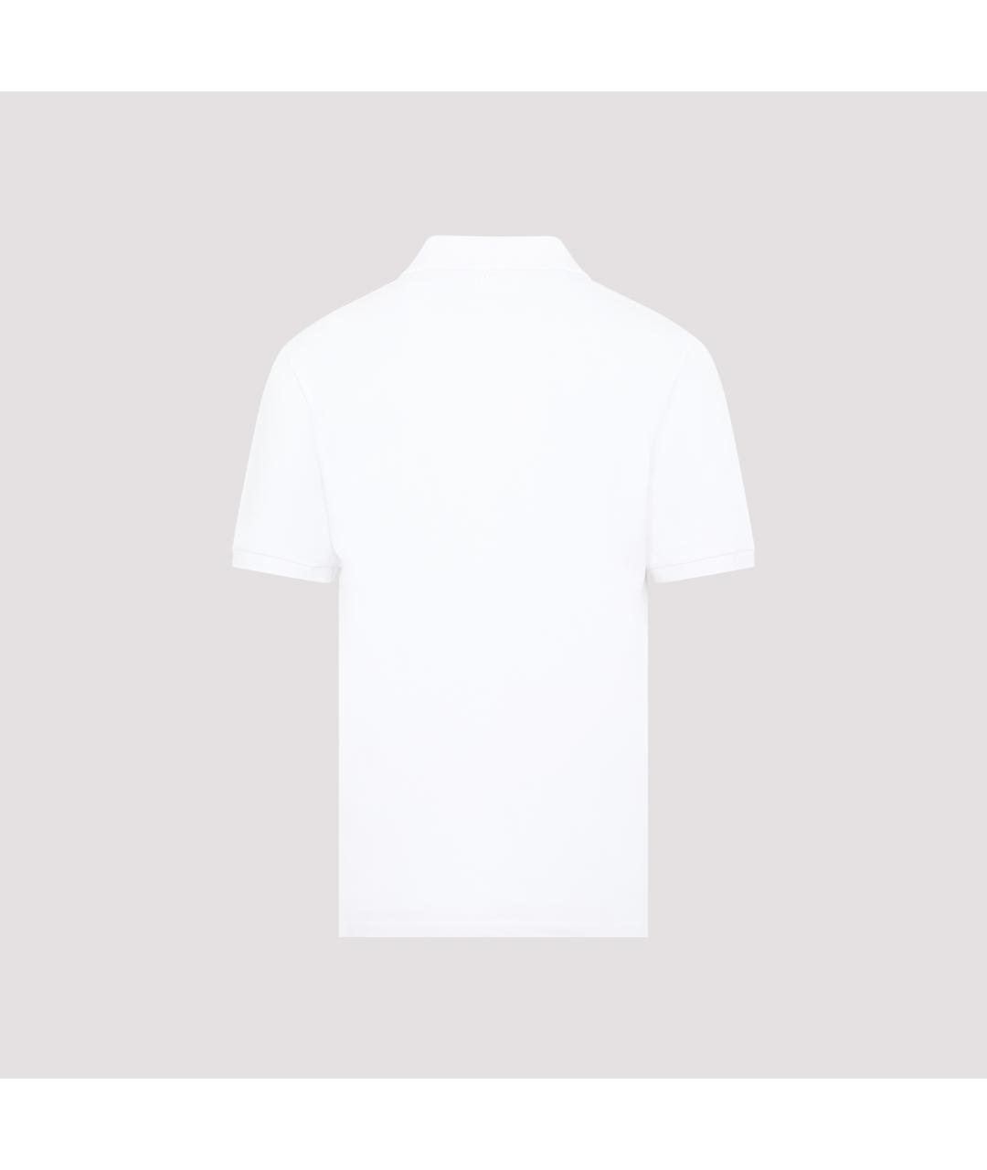 Ami Paris Белое хлопковое поло с коротким рукавом, фото 2