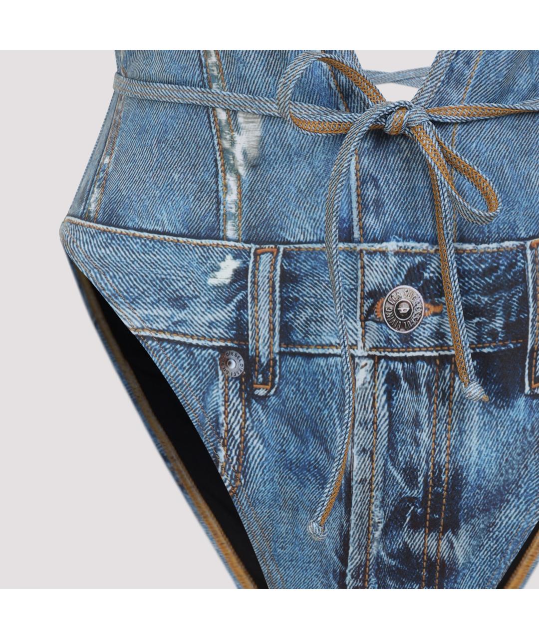 DIESEL Синий полиэстеровый купальник, фото 3