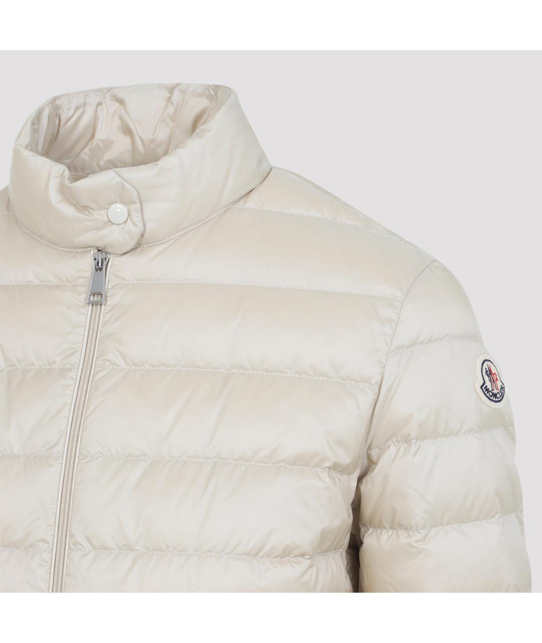 MONCLER Белый полиамидовый пуховик, фото 4