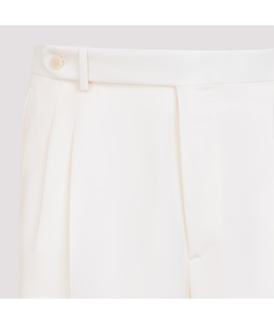 BRIONI Белые шерстяные повседневные брюки, фото 3