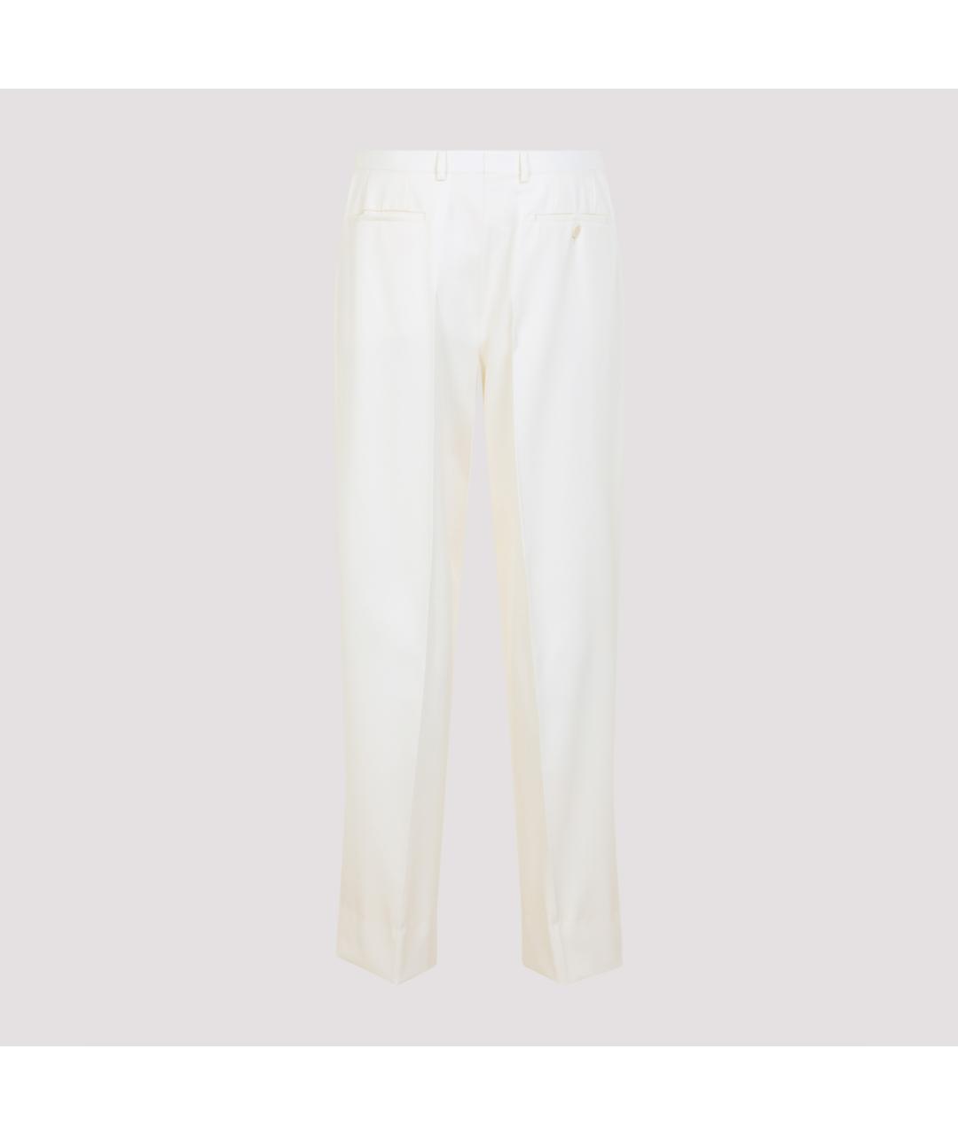 BRIONI Белые шерстяные повседневные брюки, фото 2