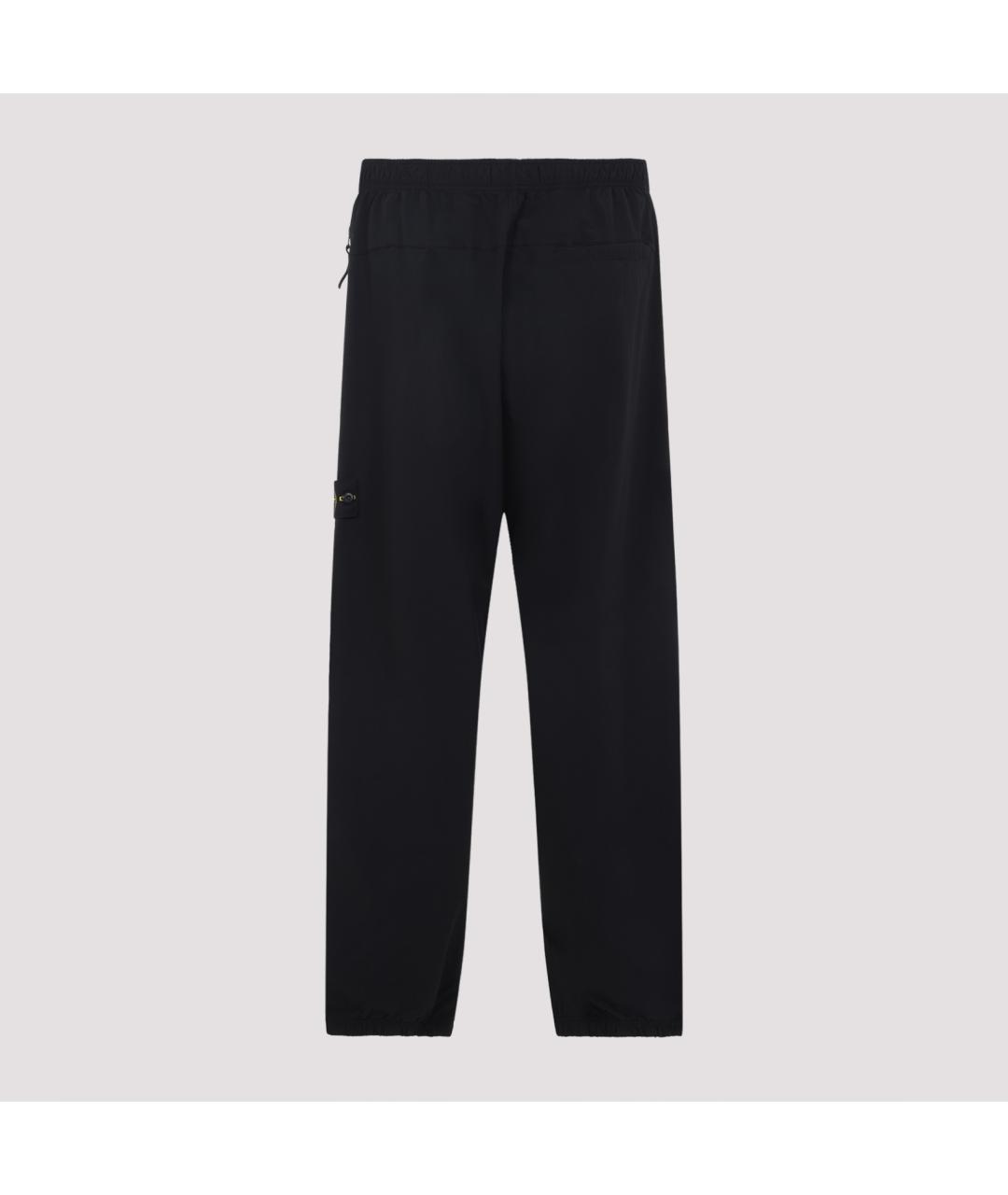 STONE ISLAND Черные полиамидовые повседневные брюки, фото 4