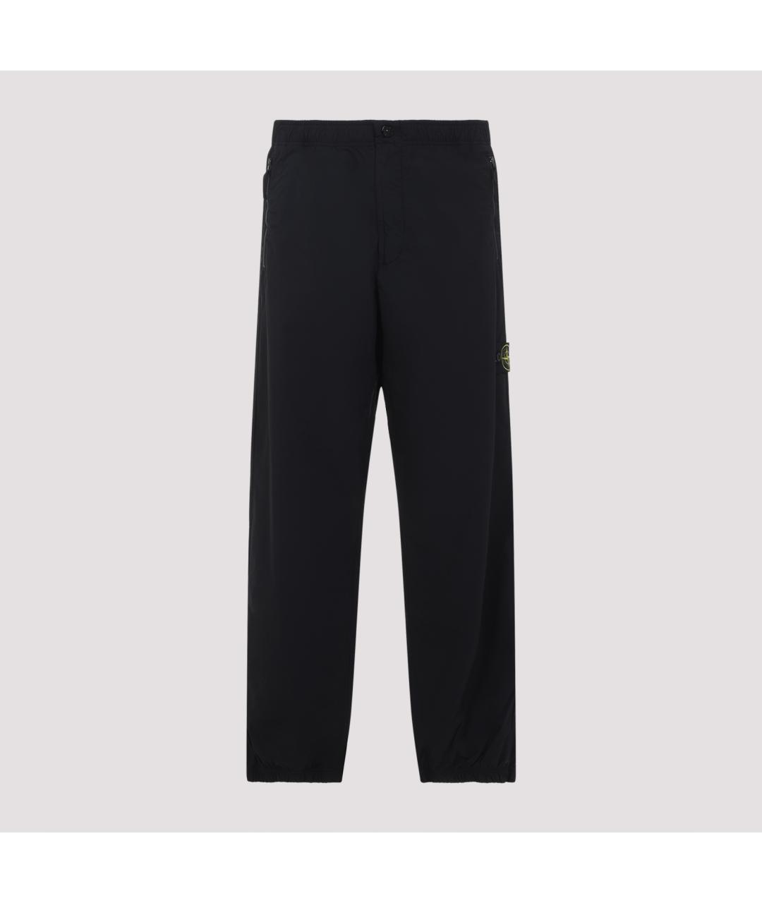 STONE ISLAND Черные полиамидовые повседневные брюки, фото 3