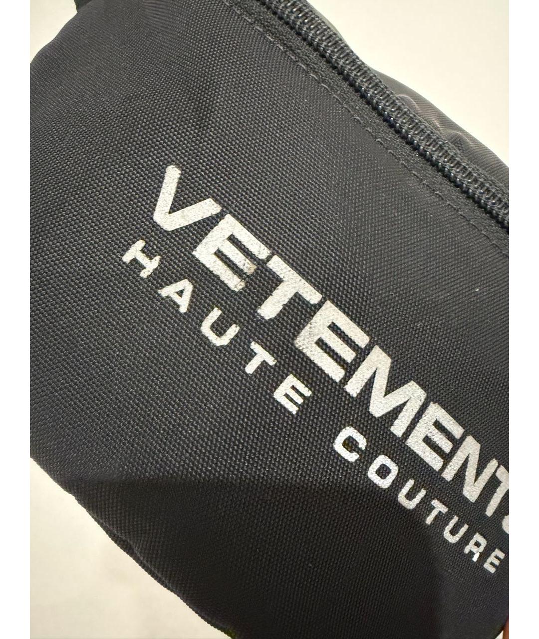 VETEMENTS Черная хлопковая поясная сумка, фото 5