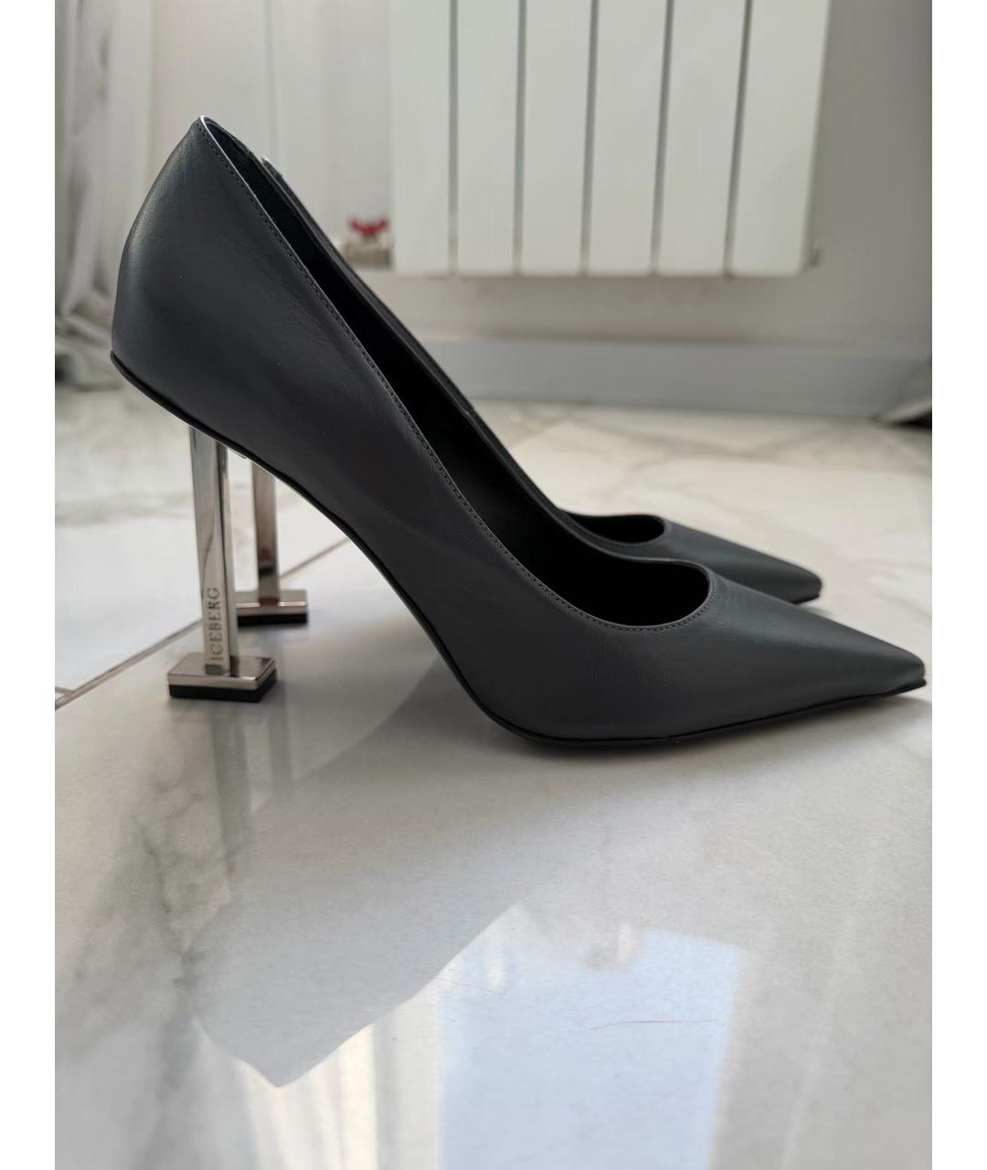 ICEBERG Серые кожаные туфли, фото 5