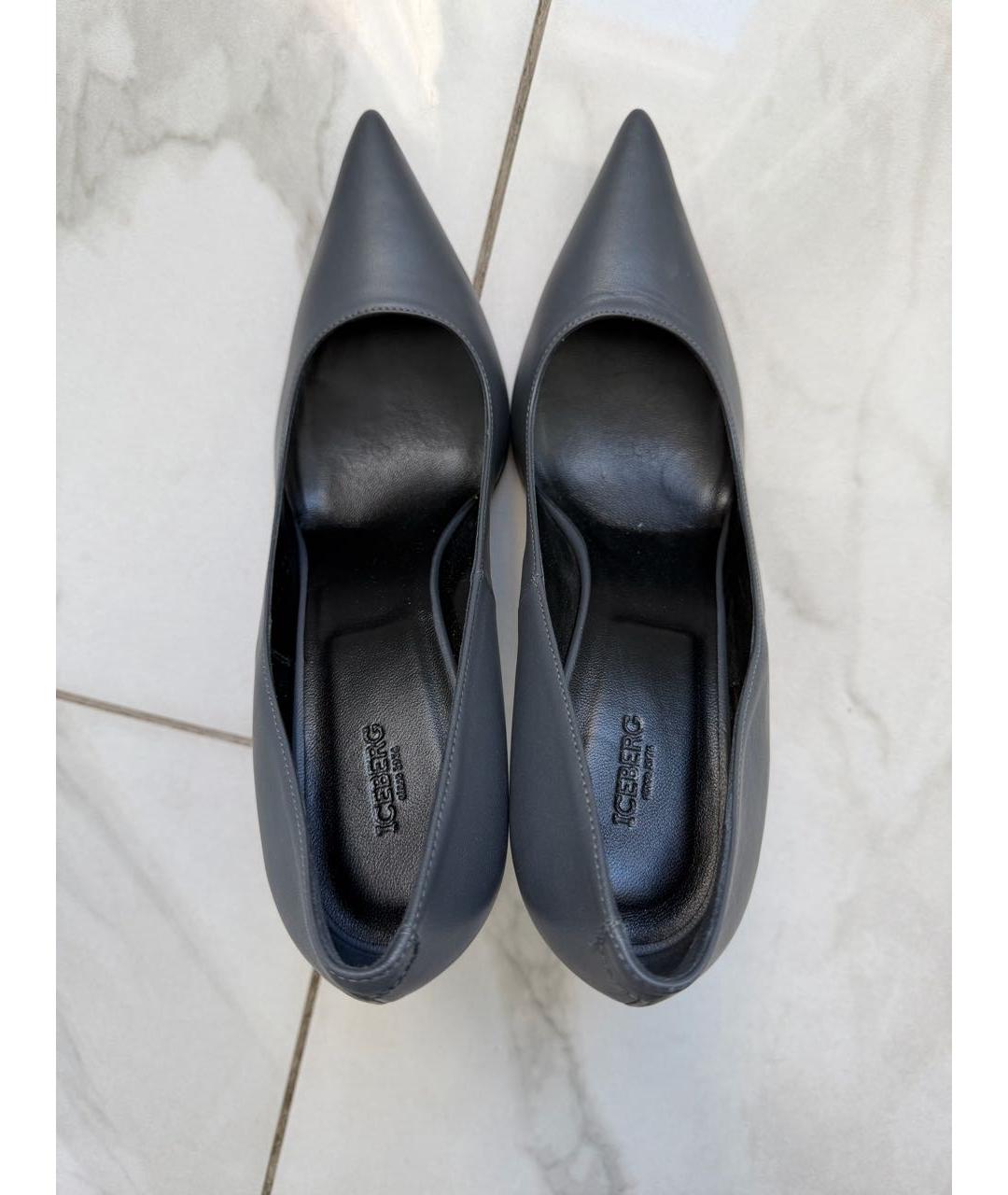 ICEBERG Серые кожаные туфли, фото 3