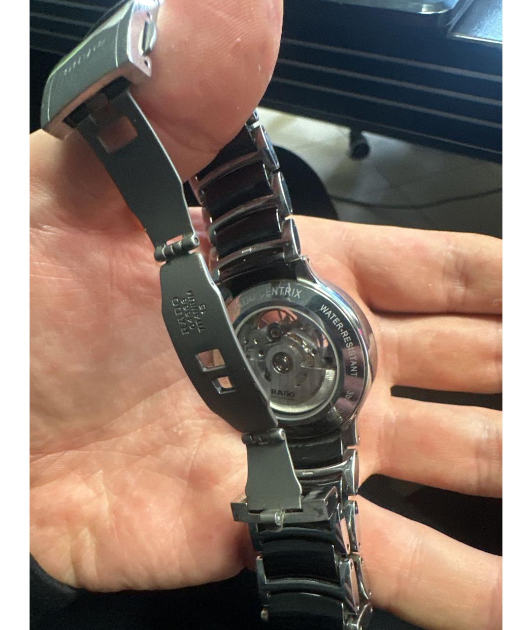 RADO Черные серебряные часы, фото 2