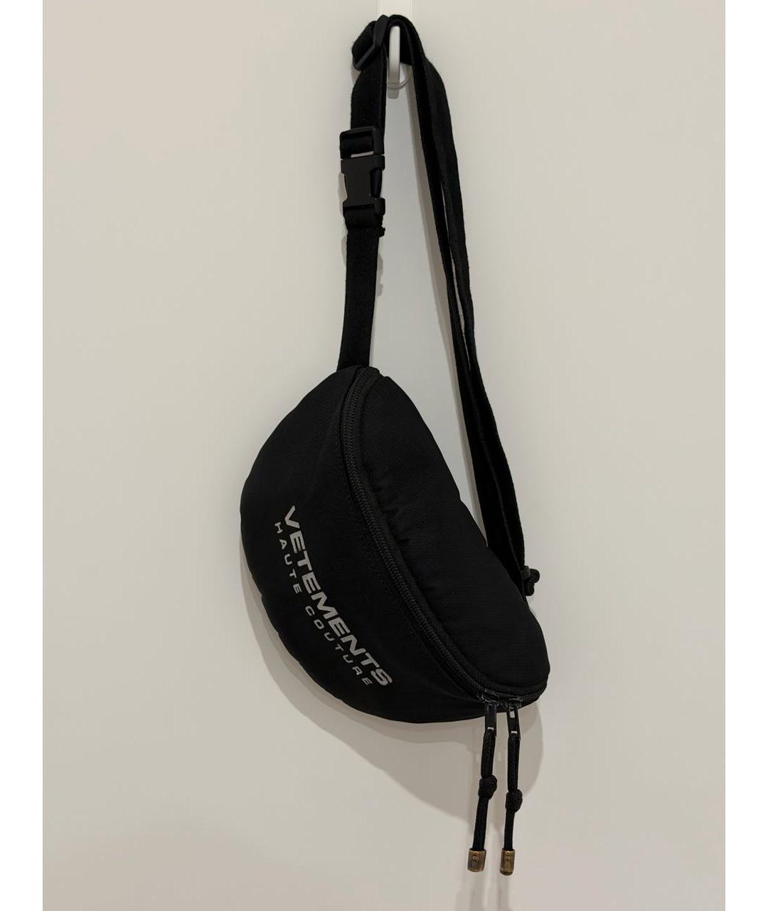 VETEMENTS Черная хлопковая поясная сумка, фото 2