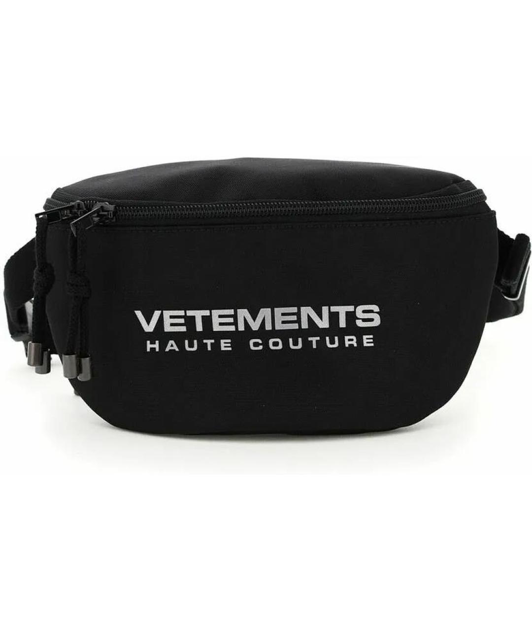 VETEMENTS Черная хлопковая поясная сумка, фото 1