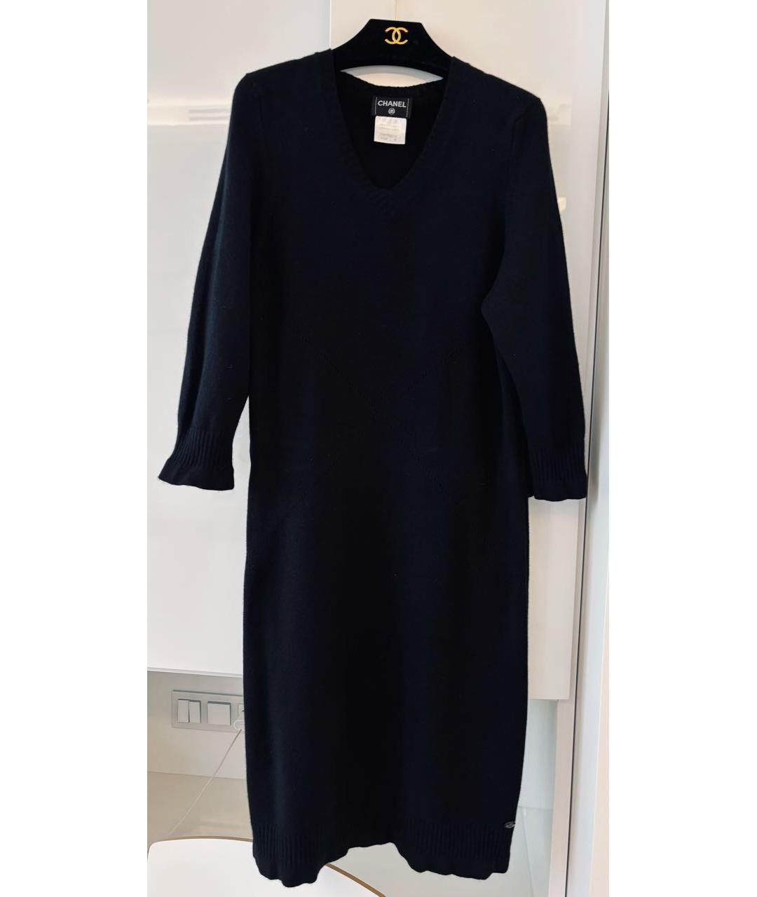CHANEL Черное кашемировое платье, фото 7
