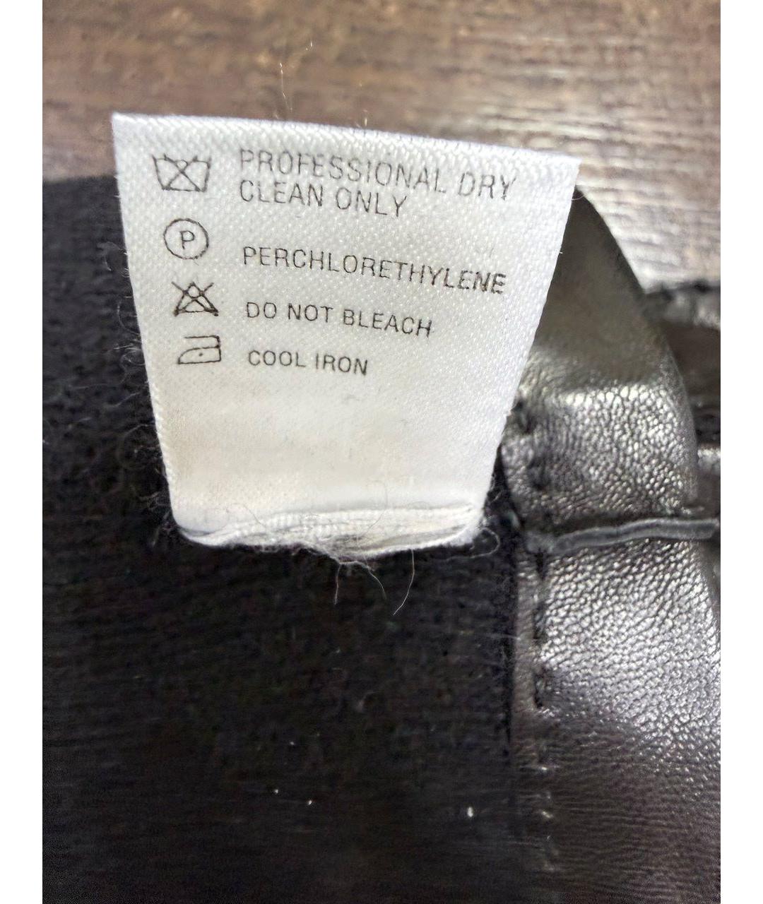 FERRAGAMO Черные кожаные перчатки, фото 6