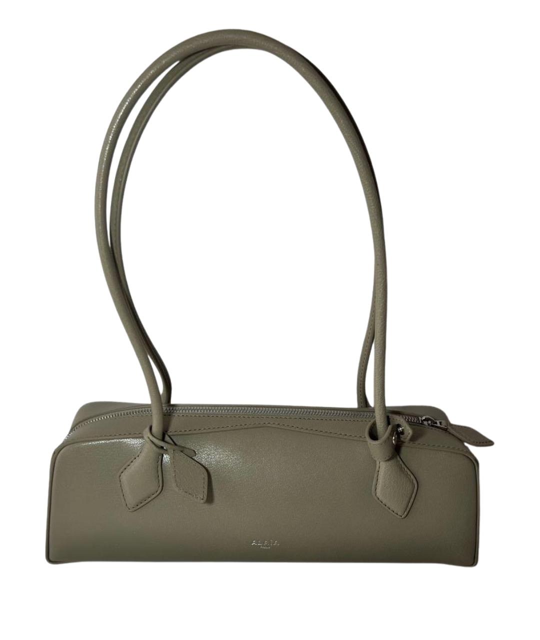 ALAIA Хаки кожаная сумка с короткими ручками, фото 1
