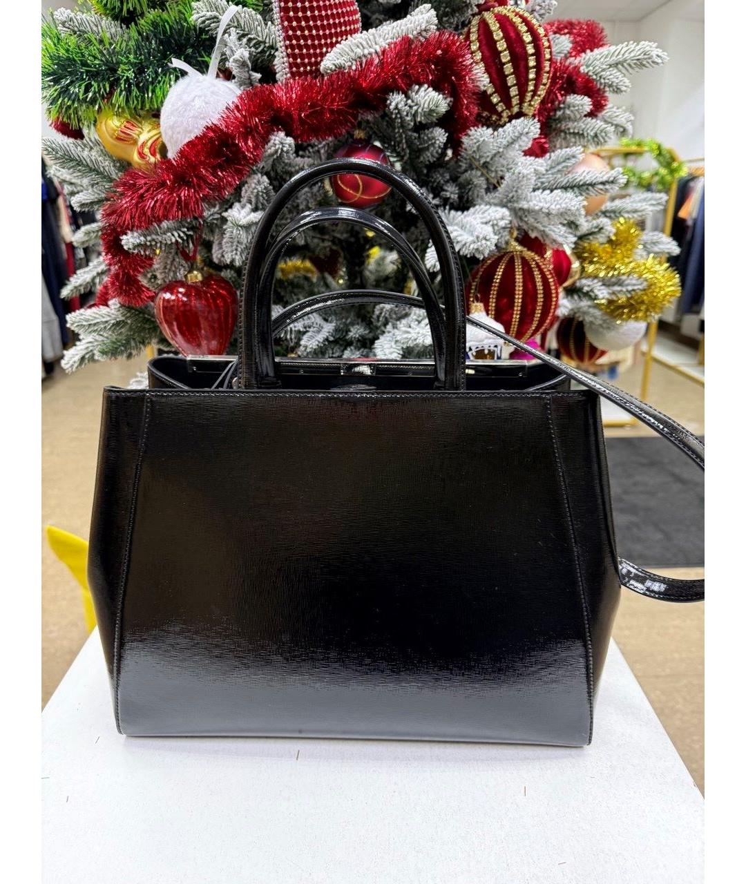 FENDI Черная сумка через плечо из лакированной кожи, фото 3