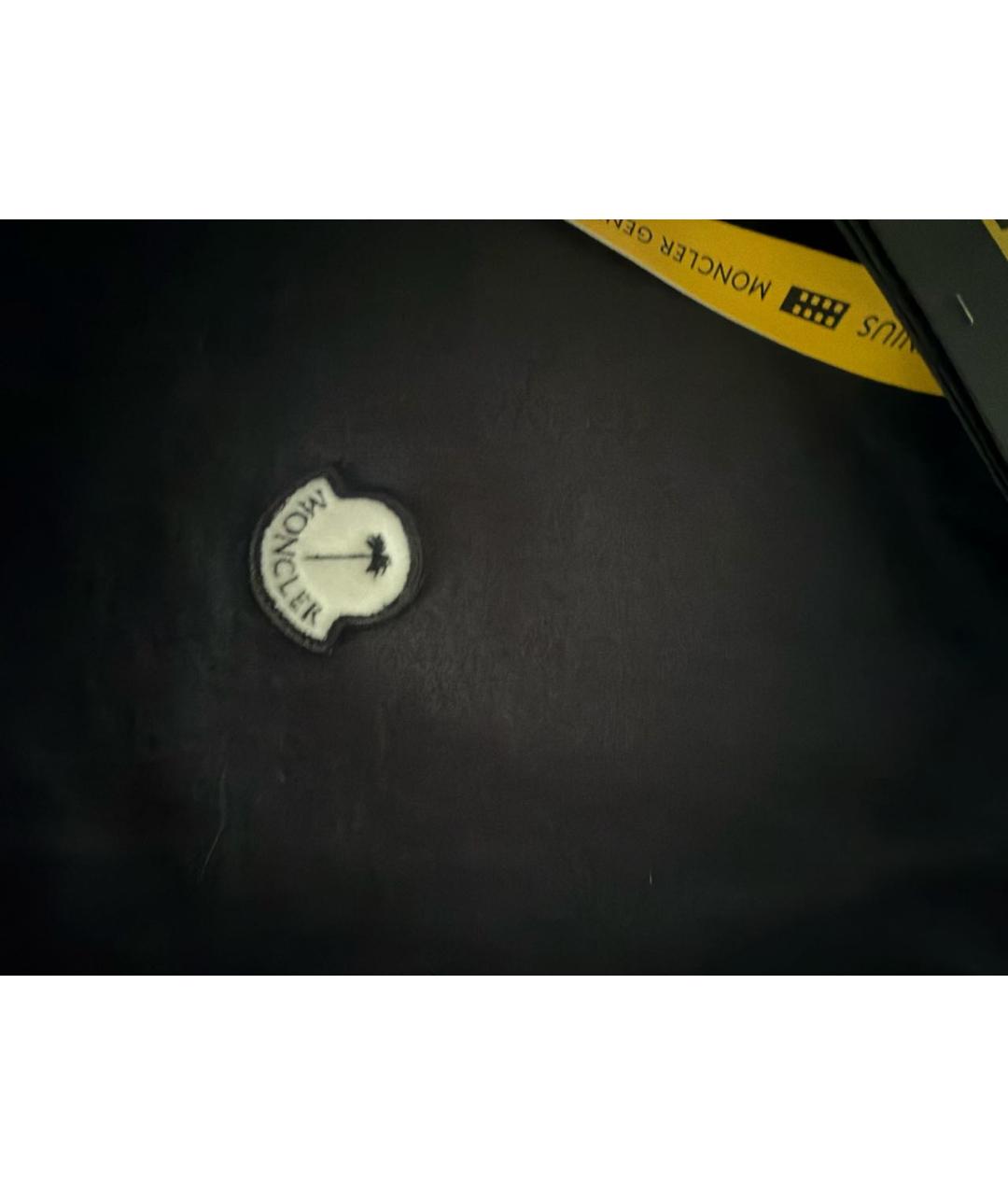 MONCLER Черная хлопко-эластановая футболка, фото 4