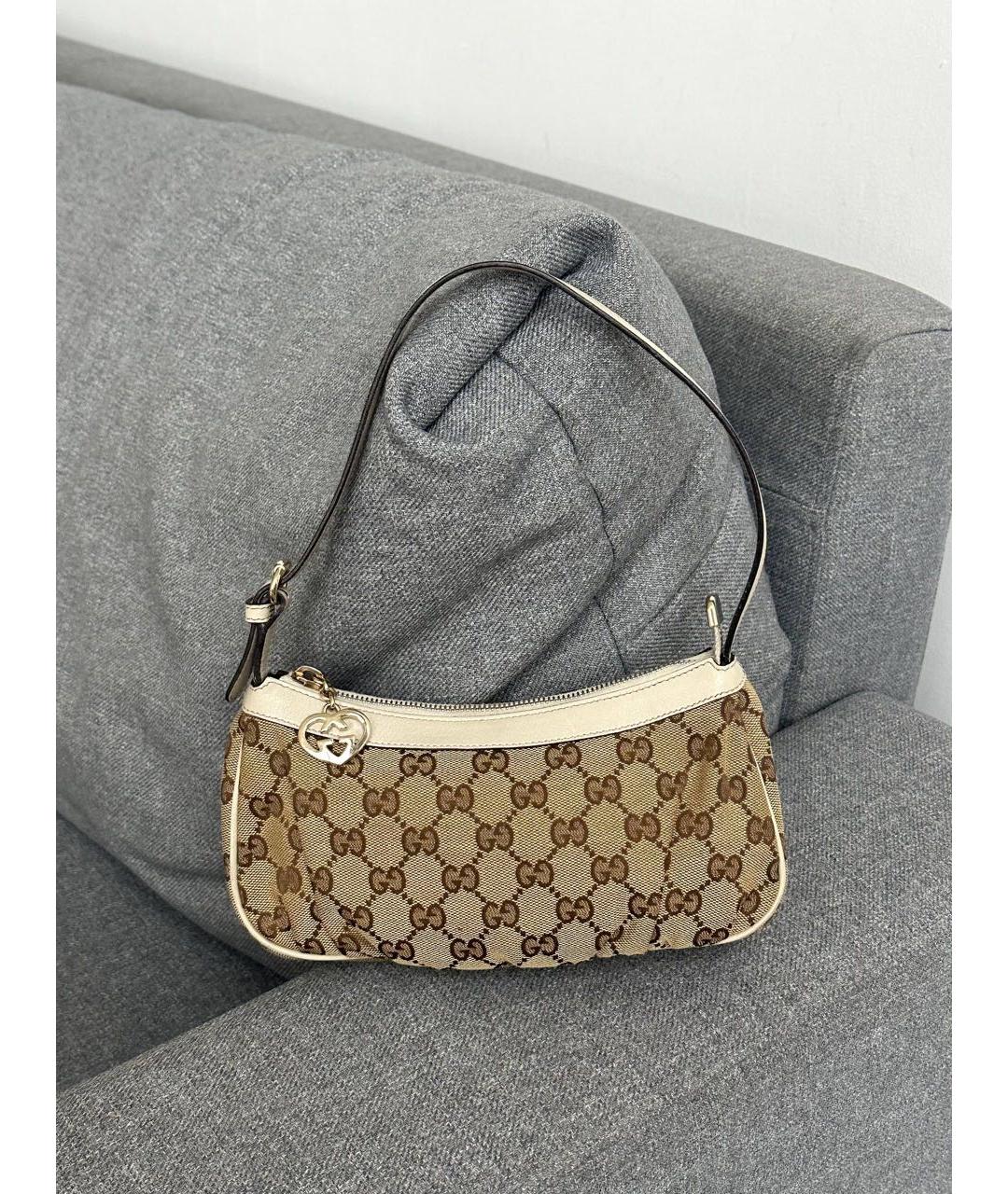 GUCCI Бежевая сумка с короткими ручками, фото 9