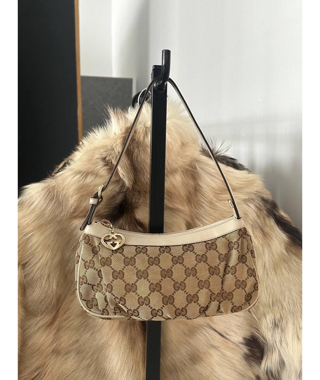 GUCCI Бежевая сумка с короткими ручками, фото 2