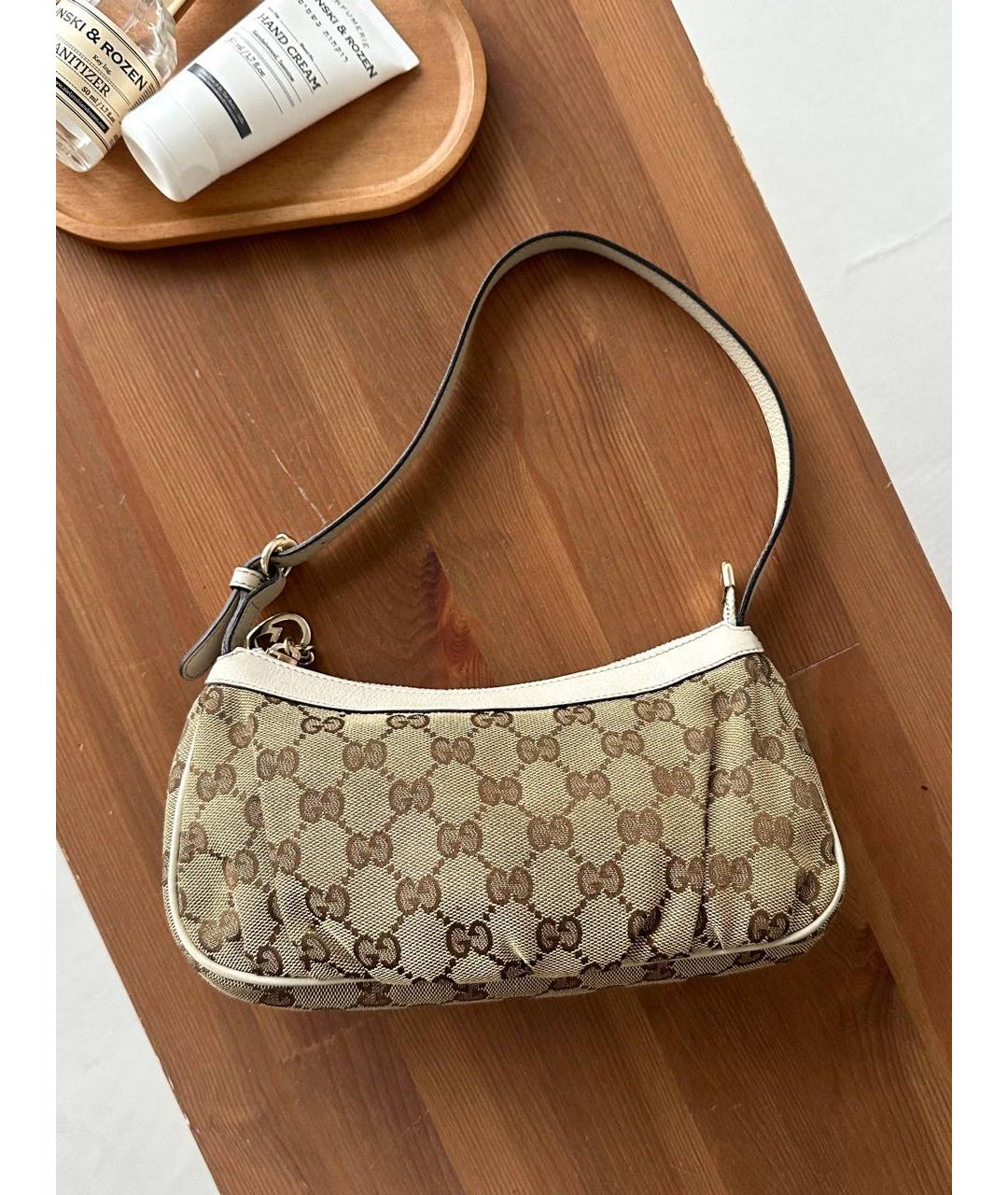 GUCCI Бежевая сумка с короткими ручками, фото 3