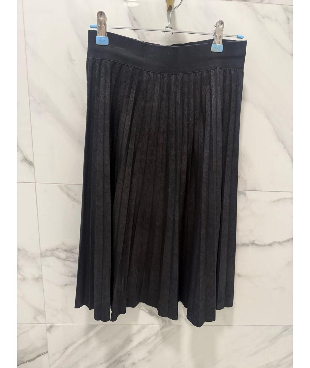 D.EXTERIOR Черная полиэстеровая юбка миди, фото 6