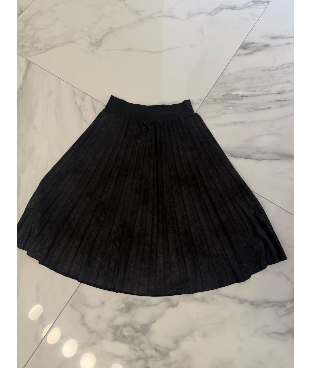 D.EXTERIOR Черная полиэстеровая юбка миди, фото 4