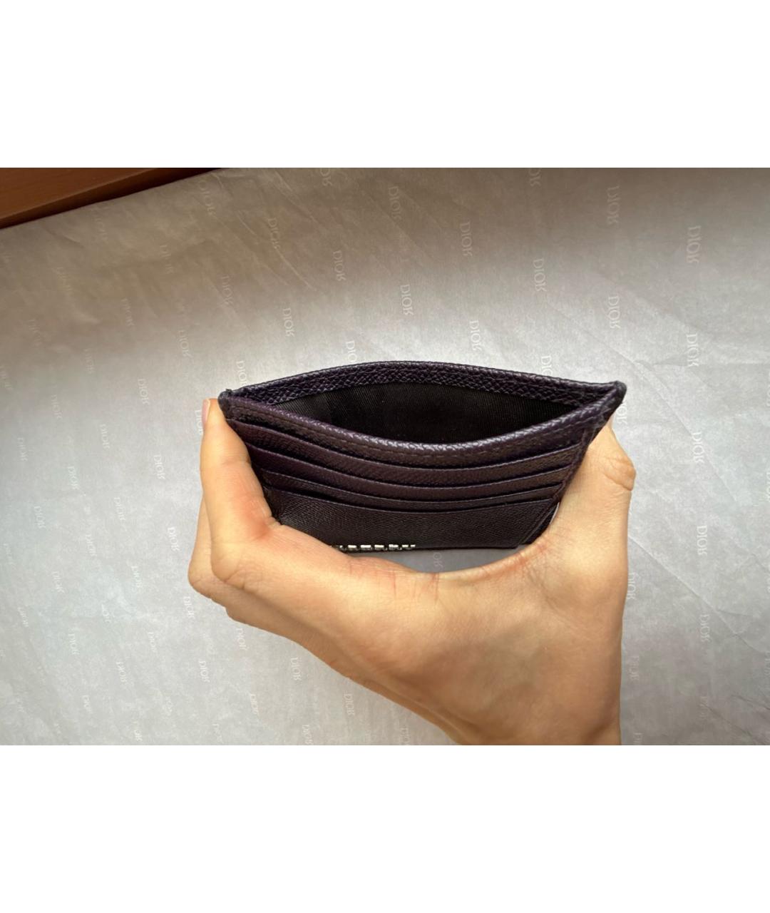 BURBERRY Фиолетовый кожаный кардхолдер, фото 3