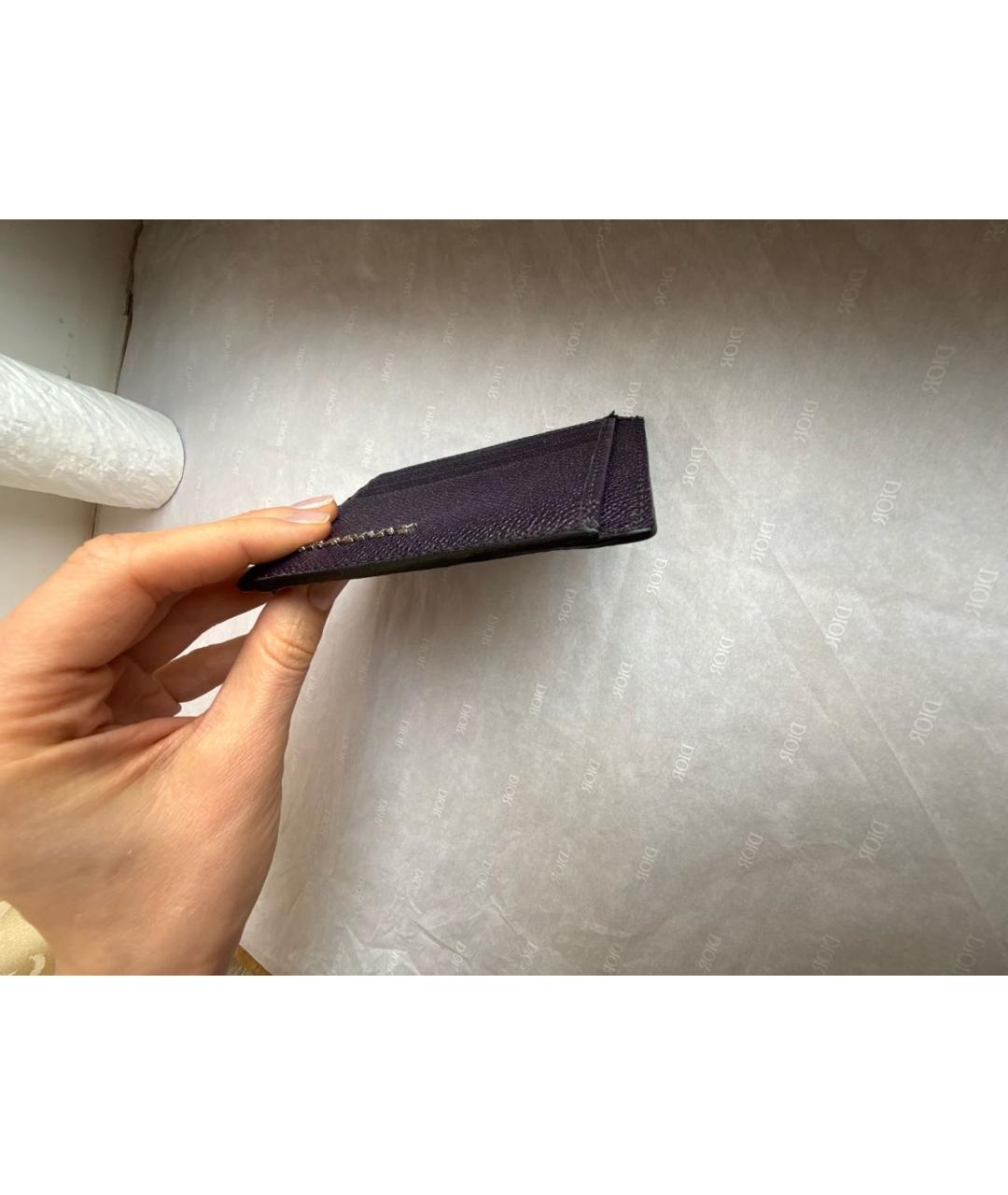 BURBERRY Фиолетовый кожаный кардхолдер, фото 4