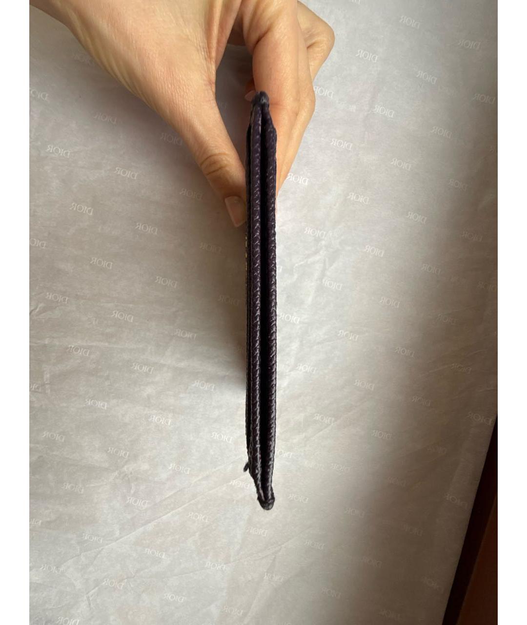 BURBERRY Фиолетовый кожаный кардхолдер, фото 6