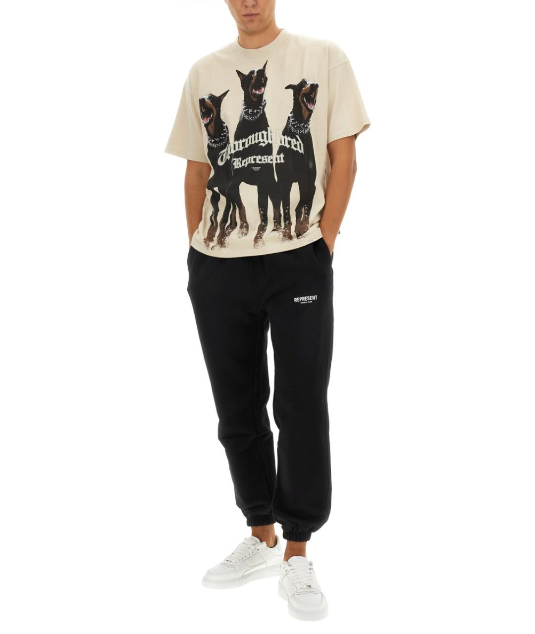 REPRESENT Белая хлопковая футболка, фото 4