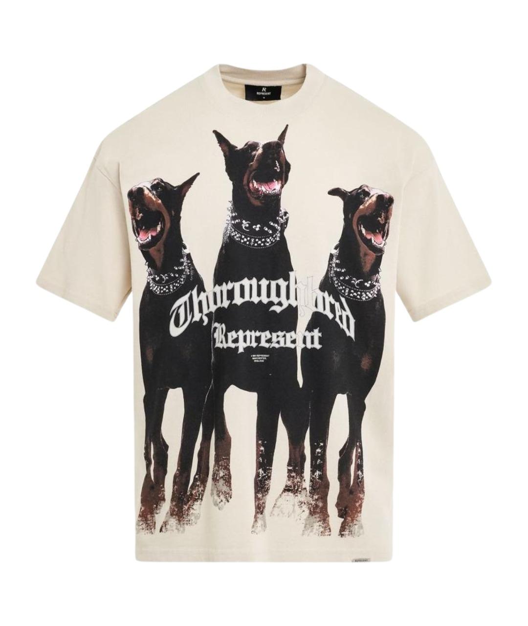 REPRESENT Белая хлопковая футболка, фото 1