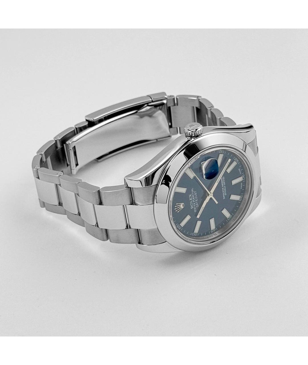 ROLEX Синие металлические часы, фото 4