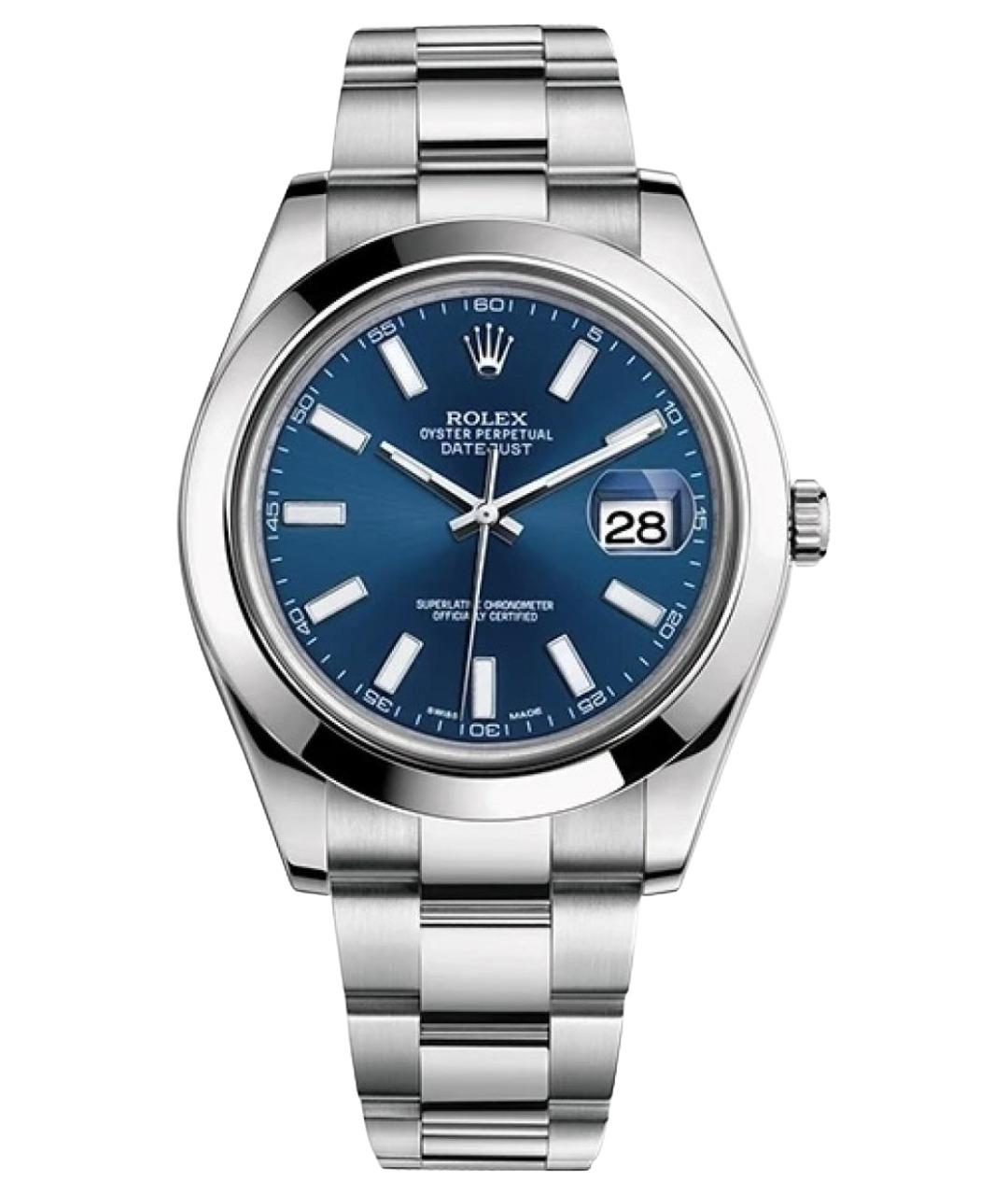 ROLEX Синие металлические часы, фото 1