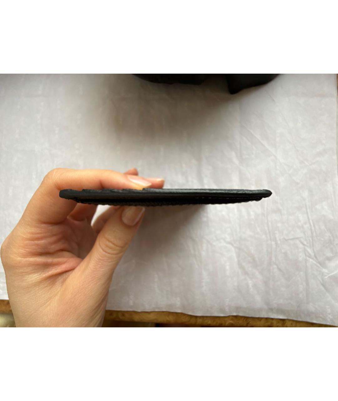 BURBERRY Черный кожаный кардхолдер, фото 6