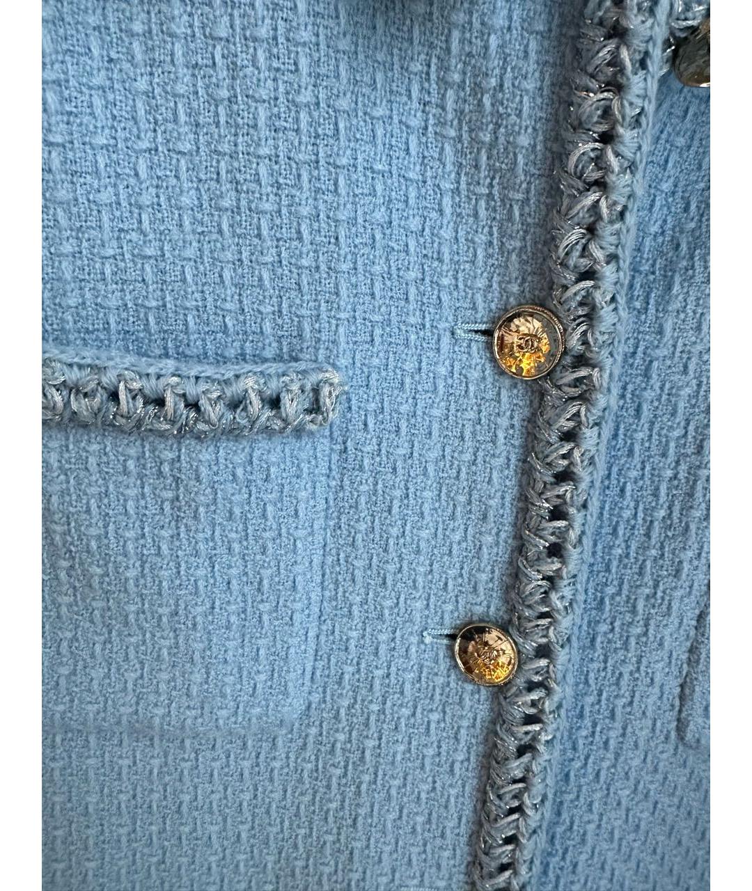 CHANEL Голубой жакет/пиджак, фото 2