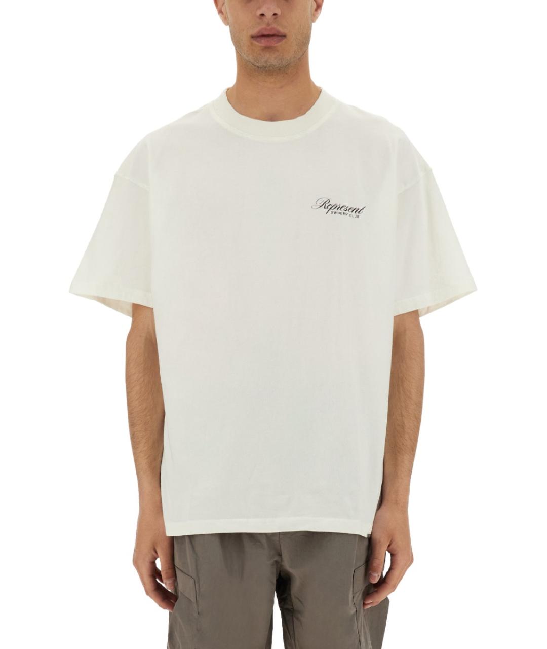 REPRESENT Белая хлопковая футболка, фото 7