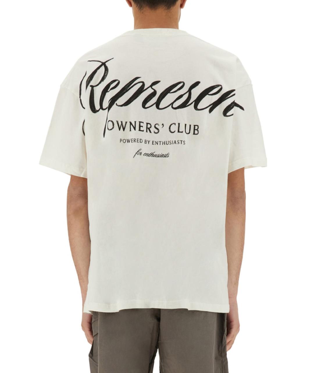 REPRESENT Белая хлопковая футболка, фото 5