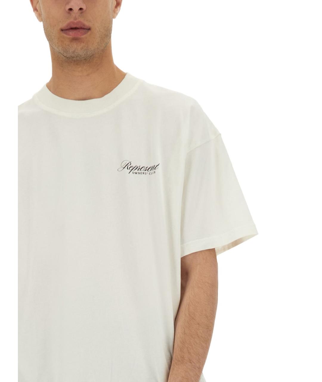 REPRESENT Белая хлопковая футболка, фото 6
