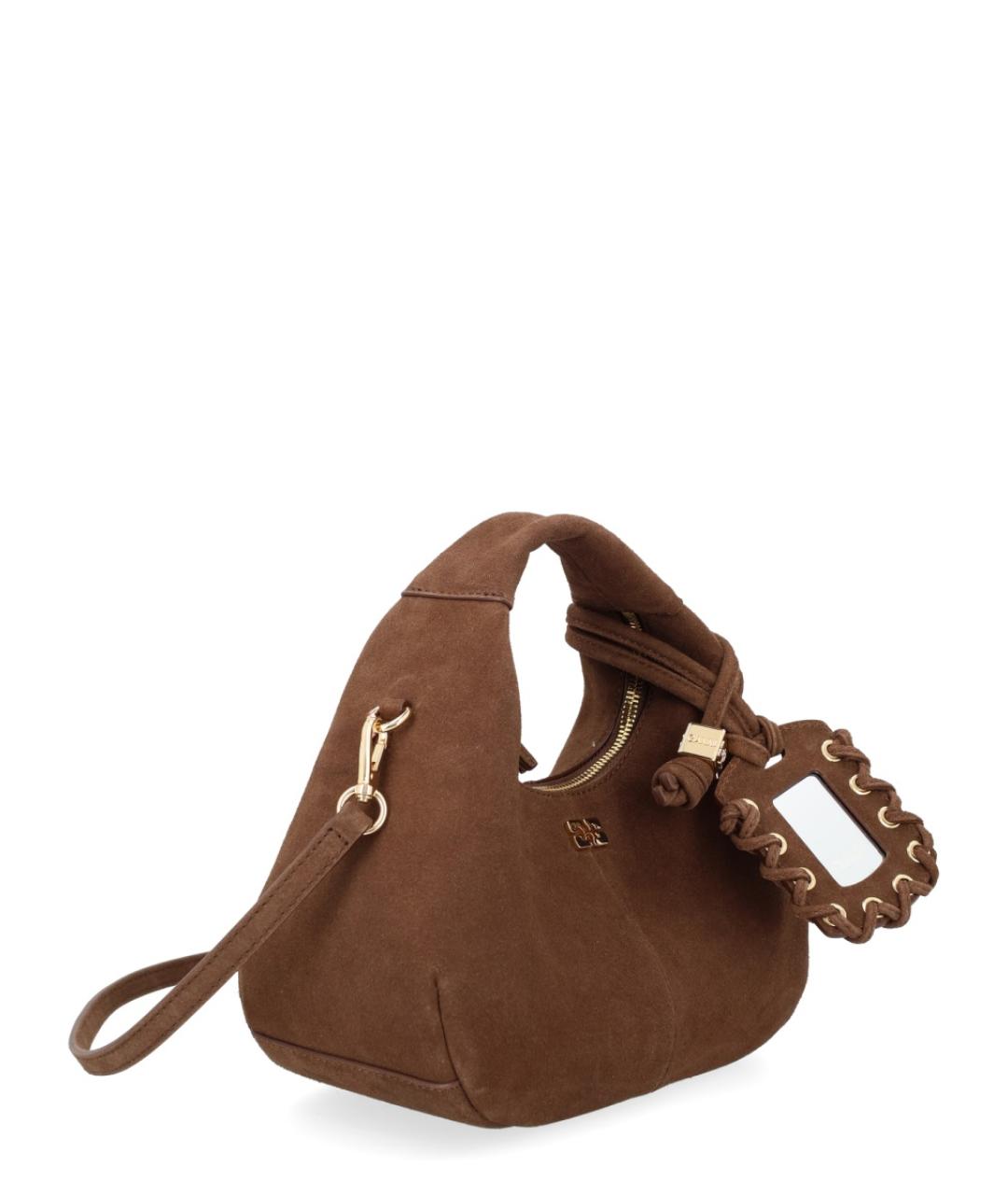 GANNI Коричневая кожаная сумка тоут, фото 2