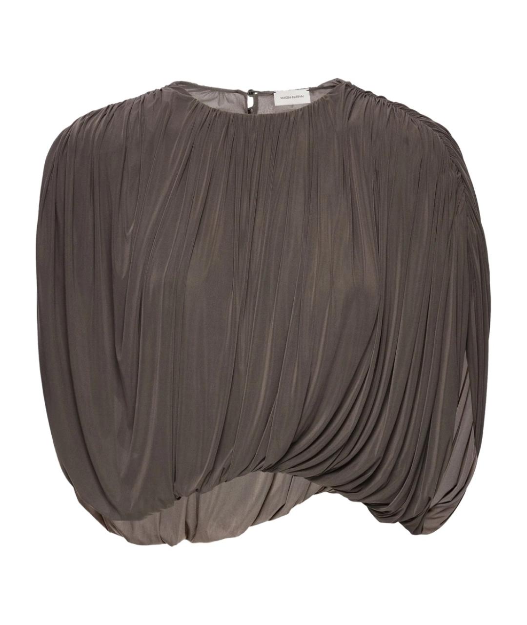 MAGDA BUTRYM Коричневая вискозная блузы, фото 1